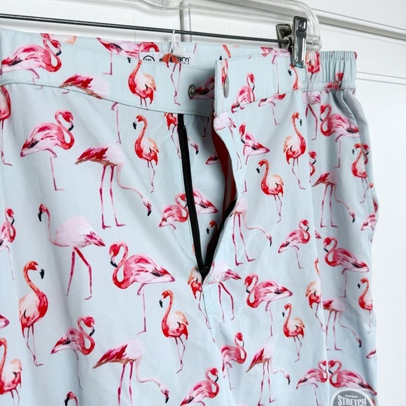 New! MOSMANN Pink Flamingo Australia Quick Dry Stretch Swim Trunks Shorts 2XL - Picture 6 of 12